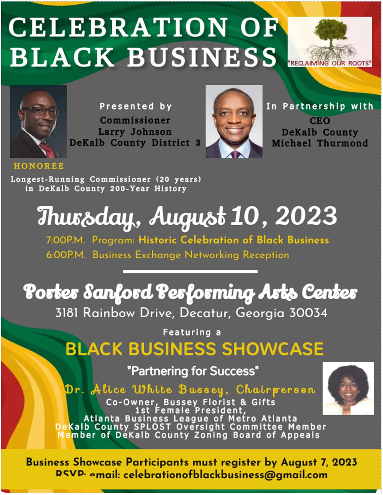 Cerebration of Black Business Commissioner Larry Johnson